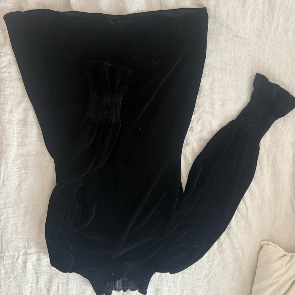 Elegant Black Velvet Dress